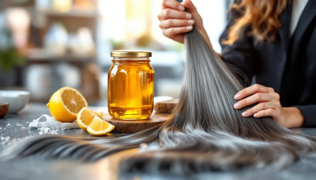 ein friseur erklärt, wie eine einfache küchenzutat graues haar zum strahlen bringt und natürlichen glanz verleiht.
