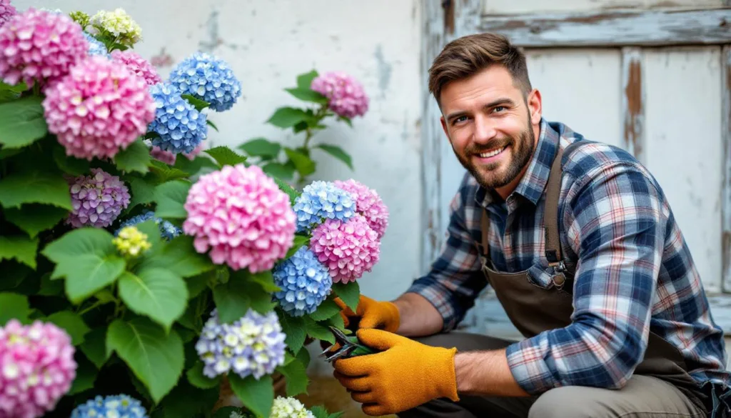 ein erfahrener gärtner gibt tipps, wie hortensien an der hauswand prächtig blühen und gesund wachsen können.