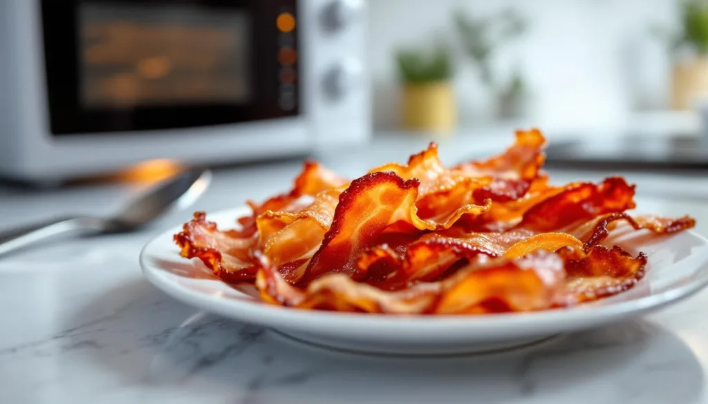 erfahren sie, wie sie speck ohne pfanne oder ofen in der mikrowelle knusprig zubereiten können – ein einfacher und schneller trick für perfekten genuss.