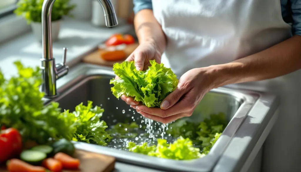 lerne, wie du salat richtig wäschst, um bakterien und pestizide effektiv zu entfernen und frische, gesunde blätter zu genießen.